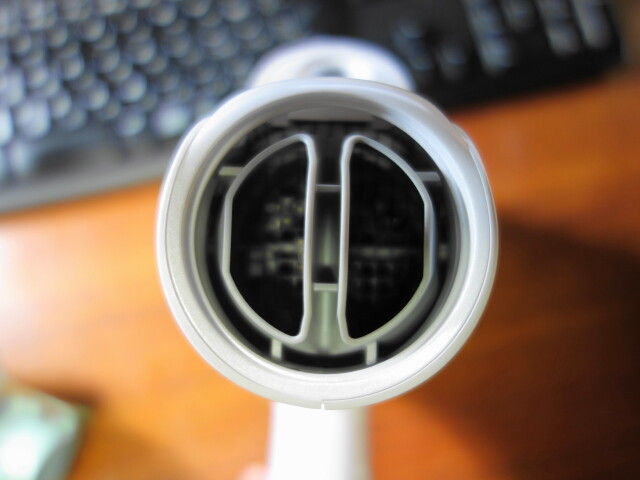 ナノケアの速乾ノズルの様子