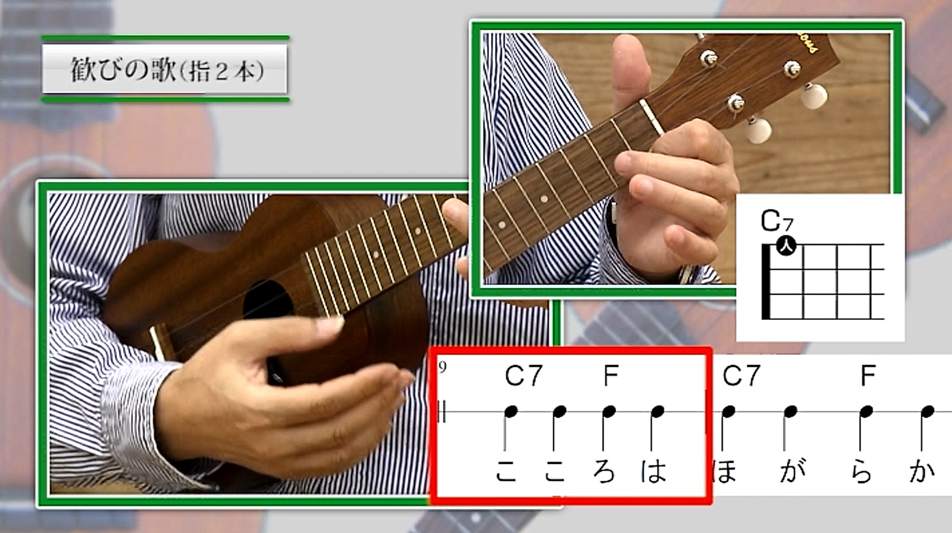ウクレレ講座の歓びの歌のDVD内容